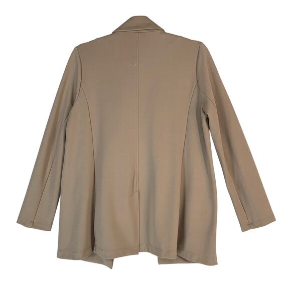 Eileen Fisher Flex Tencel Ponte Notch Collar Jacket XS Bramble Tan - Picture 5 of 12